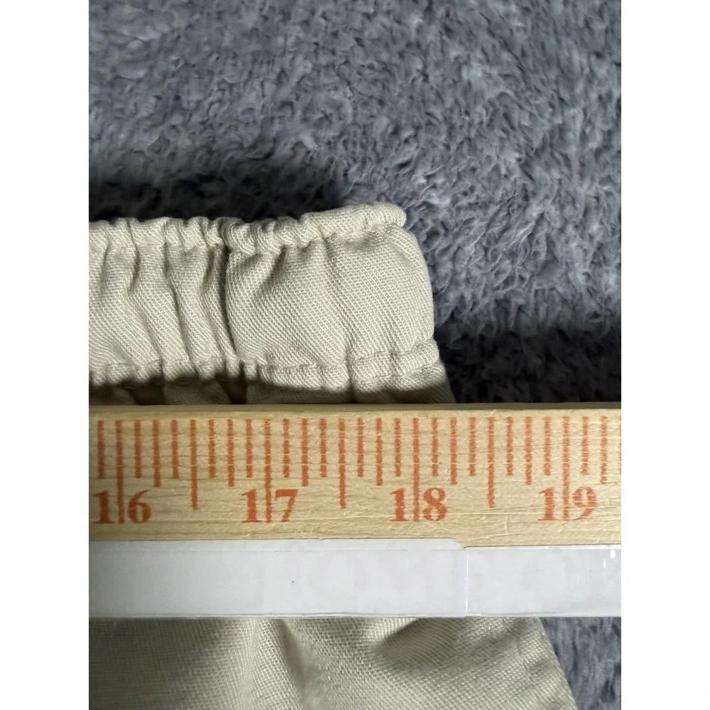 Vintage Lands End Pants Mens 36x29 Beige Elastic Waist Drawstring Chino USA Made